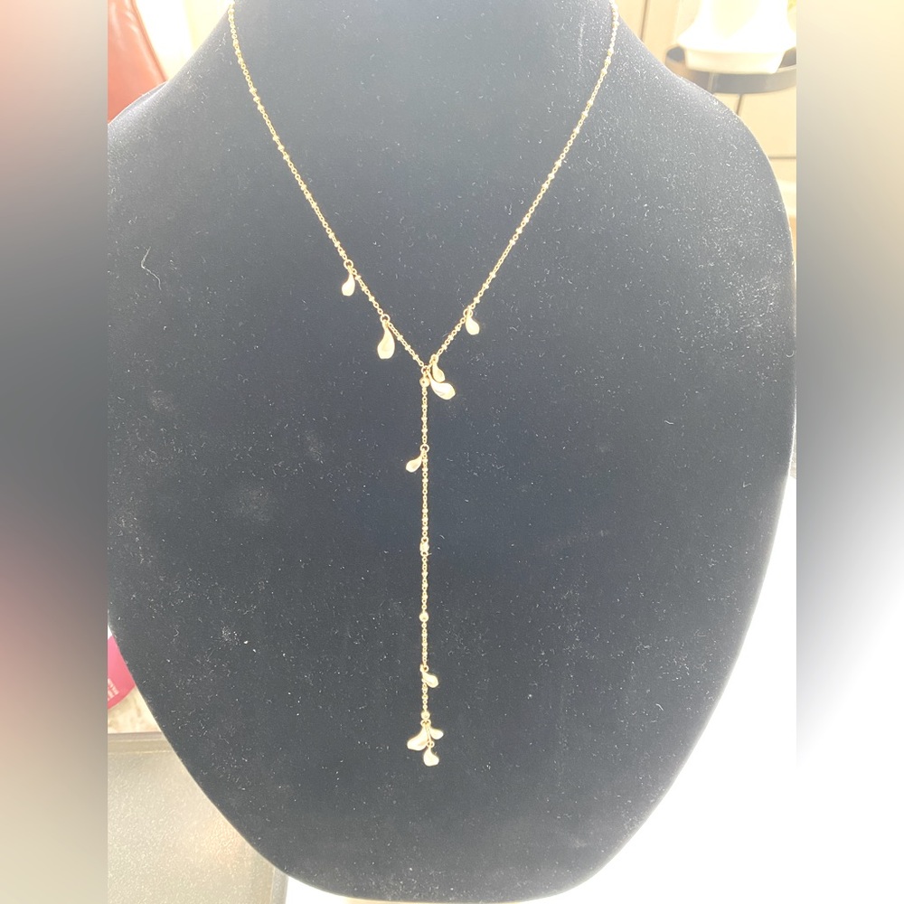 KENDRA SCOTT, rare, soft gold lariat necklace